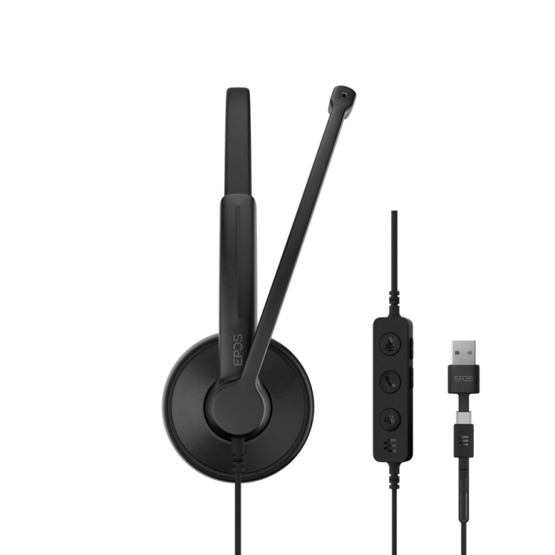 Наушники Epos Impact 100 MS Mono USB-C+A Black (1001419)