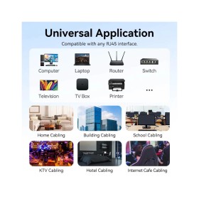 Патч-корд 1м, UTP cat 6 RJ-45 black Vention (IBABF)