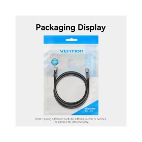 Патч-корд 1м, UTP cat 6 RJ-45 black Vention (IBEBF)