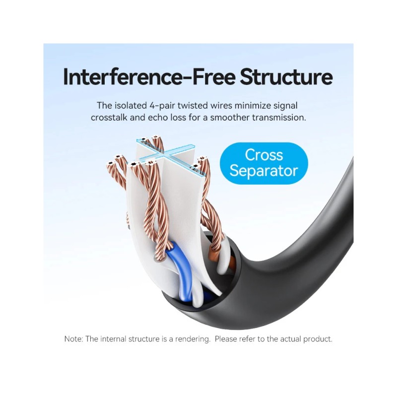 Патч-корд 15м, UTP cat 6 RJ-45 black Vention (IBEBN)