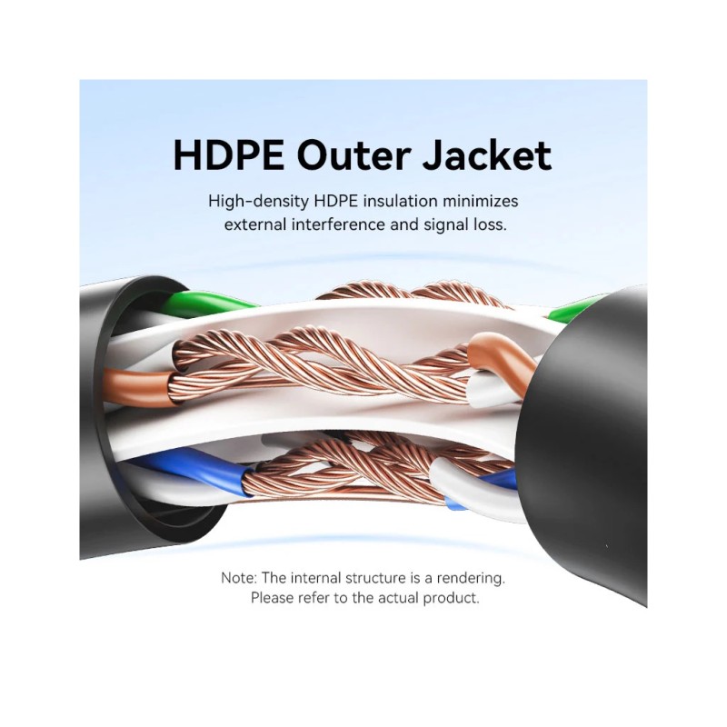 Патч-корд 15м, UTP cat 6 RJ-45 black Vention (IBEBN)