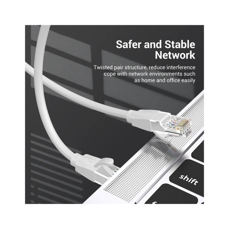 Патч-корд 1.5м, UTP cat 6 RJ-45 gray Vention (IBEHG)