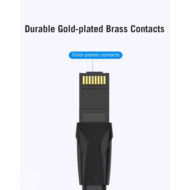 Патч-корд 0.5м, UTP cat 6 RJ-45 black Vention (IBJBD)