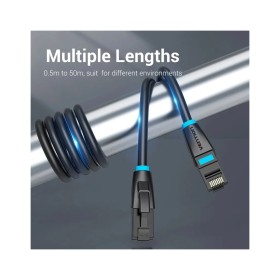 Патч-корд 1м, UTP cat 7 RJ-45 black Vention (IBKBF)