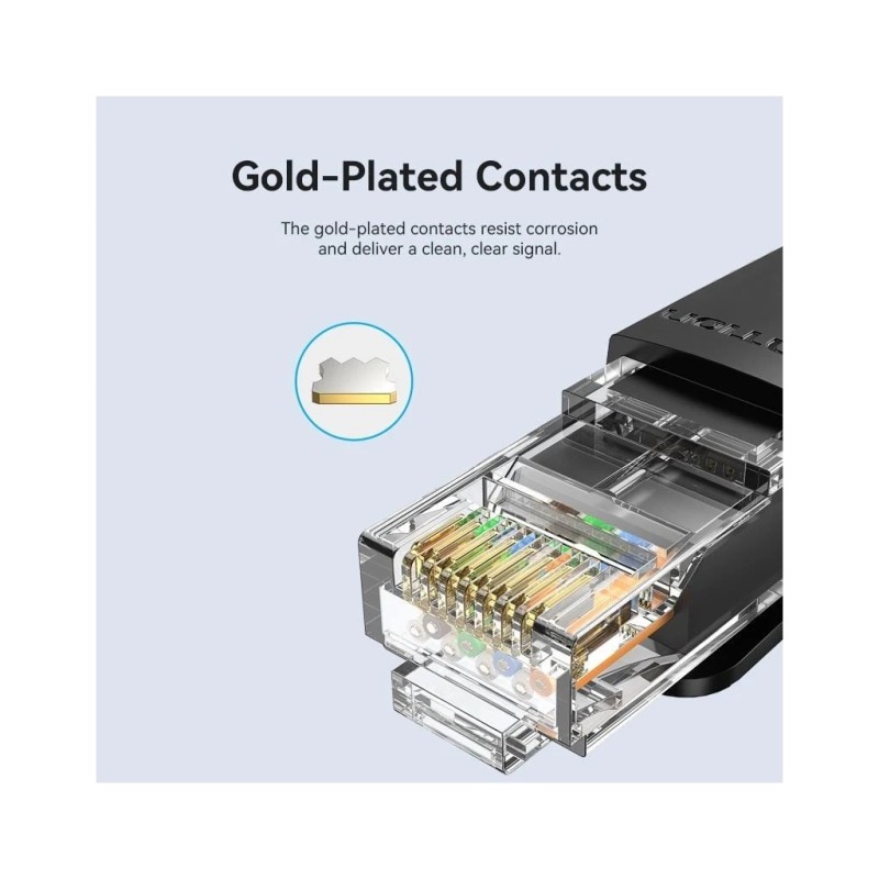 Патч-корд 3м, UTP cat 6 RJ-45 black Vention (IBNBI)