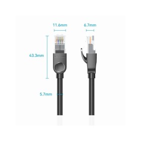 Патч-корд 3м, UTP cat 6 RJ-45 black Vention (IBNBI)