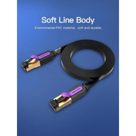 Патч-корд 2м, FTP cat 7 RJ-45 black Vention (ICABH)