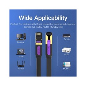 Патч-корд 5м, FTP cat 7 RJ-45 black Vention (ICABJ)