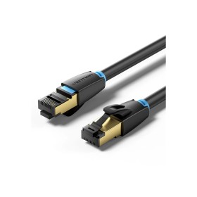 Патч-корд 1.5м, S/FTP cat 8 RJ-45 black Vention (IKABG)