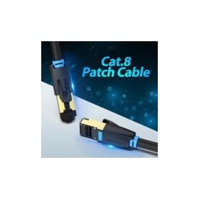 Патч-корд 10м, S/FTP cat 8 RJ-45 black Vention (IKABL)