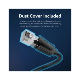 Патч-корд 0.5м, S/FTP cat 8 RJ-45 black Vention (IKKBD)