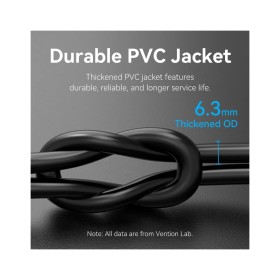 Патч-корд 5м, S/FTP cat 8 RJ-45 black Vention (IKKBJ)