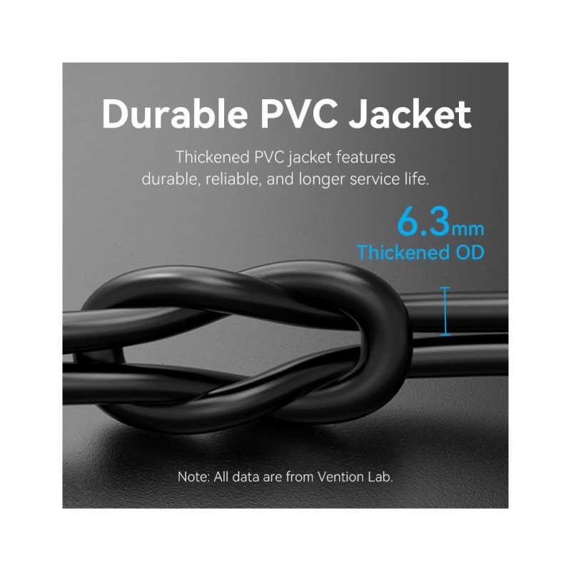 Патч-корд 8м, S/FTP cat 8 RJ-45 black Vention (IKKBK)