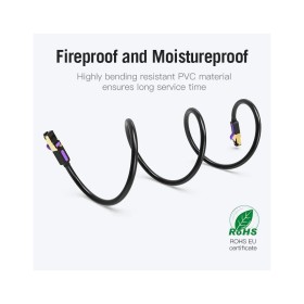 Патч-корд 0.5м, S/FTP cat 7 RJ-45 black Vention (ICDBD)