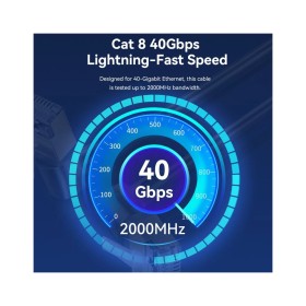 Патч-корд 1м STP cat 8 RJ-45 90° corner black Vention (IKLBF)