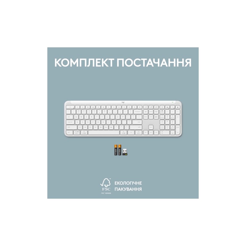 Клавиатура Logitech K950 Bluetooth/Wireless UA Off-White (920-012466)