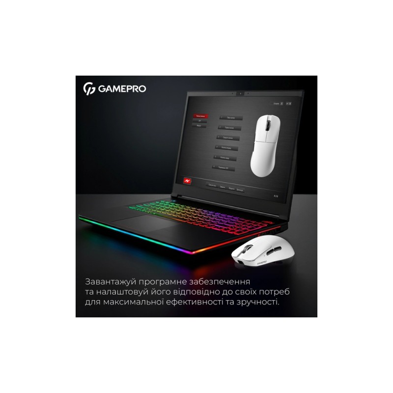 Мышка GamePro Asgard Odin 8K Wireless/USB White (GM035W)
