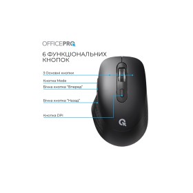 Мышка OfficePro M265B Wireless/Bluetooth Silent Click Black (M265B)