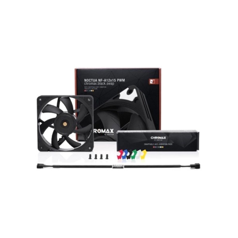 Кулер для корпуса Noctua NF-A12x15 PWM CHROMAX. BLACK. SWAP
