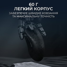 Мышка Ajazz AJ199 Carbon fiber Wireless/Bluetooth/USB Black (AJ199-B)