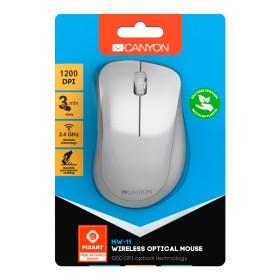 Мышка Canyon MW-11 Wireless Pixart White Grey (CNE-CMSW11PW)