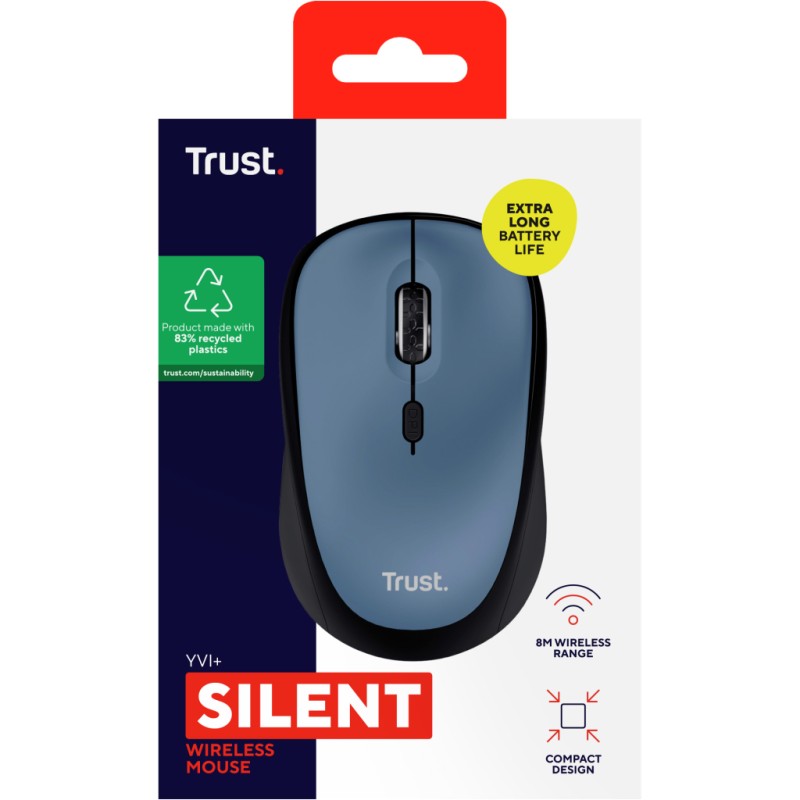 Мышка Trust Yvi+ Silent Wireless Dark Blue (25514)