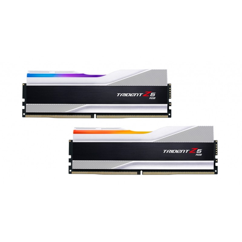 Модуль памяти для компьютера DDR5 32GB (2x16GB) 6000 MHz Trident Z5 RGB Silver G.Skill (F5-6000J3636F16GX2-TZ5RS)