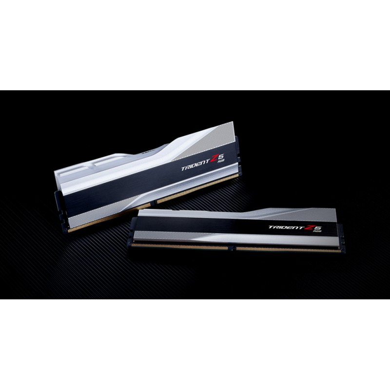 Модуль памяти для компьютера DDR5 32GB (2x16GB) 6000 MHz Trident Z5 RGB Silver G.Skill (F5-6000J3636F16GX2-TZ5RS)
