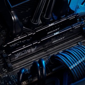 Модуль памяти для компьютера DDR5 32GB (2x16GB) 5600 MHz Beast AM5 Black Kingston Fury (ex.HyperX) (KF556C36BBEK2-32)