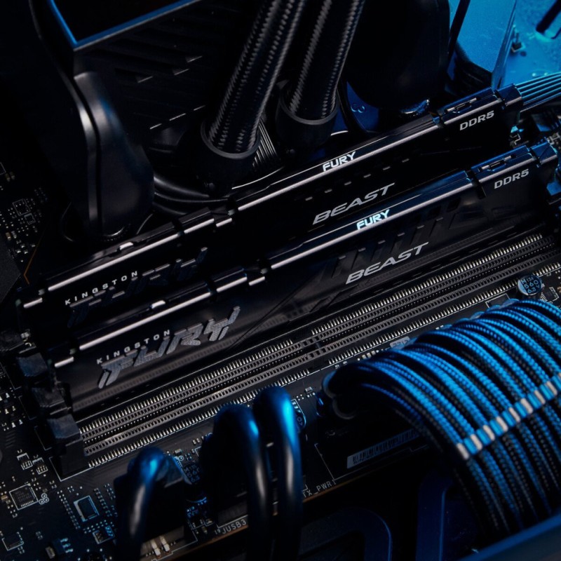 Модуль памяти для компьютера DDR5 32GB (2x16GB) 5600 MHz Beast AM5 Black Kingston Fury (ex.HyperX) (KF556C36BBEK2-32)