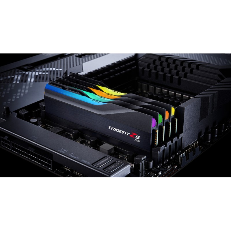 Модуль памяти для компьютера DDR5 32GB (2x16GB) 6400 Trident Z5 RGB Black G.Skill (F5-6400J3239G16GX2-TZ5RK)