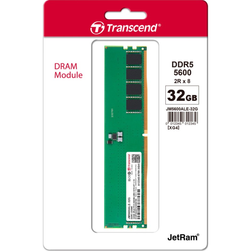 Модуль памяти для компьютера DDR5 32GB 5600 MHz JetRam Transcend (JM5600ALE-32G)