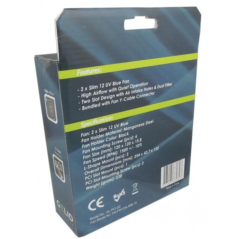 Кулер для видеокарты Gelid Solutions PCI Slot Fan Holder (SL-PCI-02)