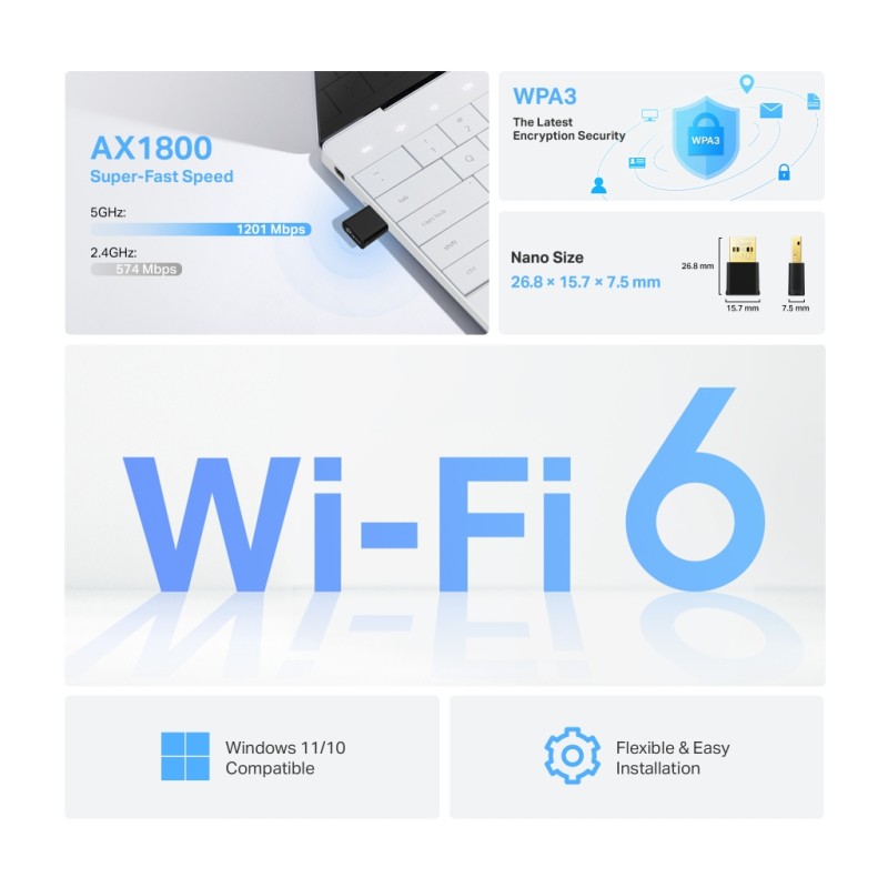 Сетевая карта Wi-Fi TP-Link Archer TX20U Nano (ARCHER-TX20U-NANO)
