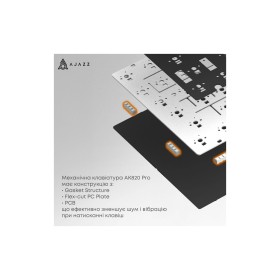 Клавиатура Ajazz AK820 Pro Gift Switch Purple RGB USB/Wireless/Bluetooth UA Purple