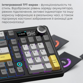 Клавиатура Ajazz AK980 V2 Gift Switch V2 Wireless/Bluetooth/USB UA Black/Grey/Yellow