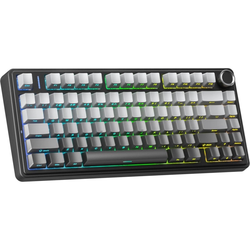 Клавиатура Aula F75 Gasket Reaper Switch Hot-Swap RGB Bluetooth/Wireless/USB UA Black/Grey (6948391209913)