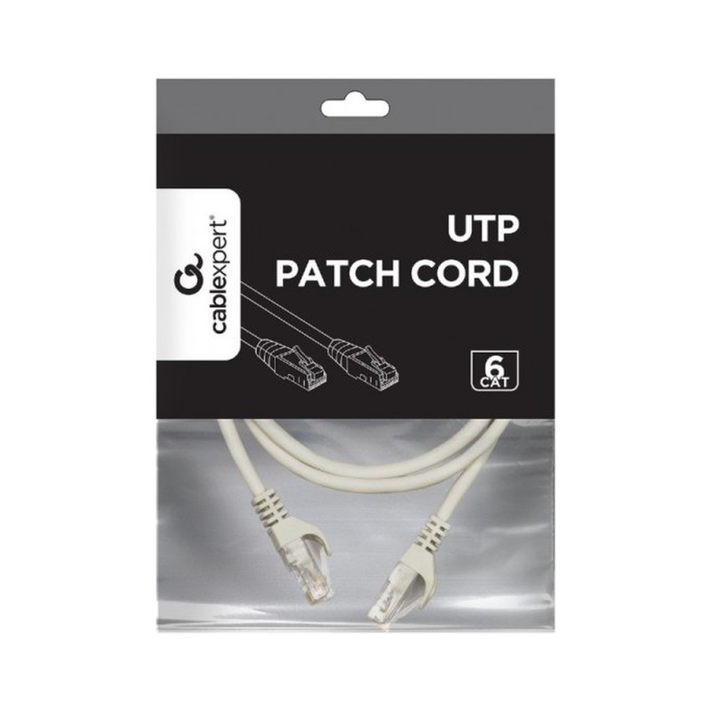 Патч-корд 1м UTP cat 6 CU gray Cablexpert (PP6U-CU-1M)