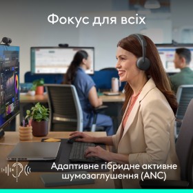 Наушники Logitech Zone Wireless 2 ES for Business Graphite (981-001512)