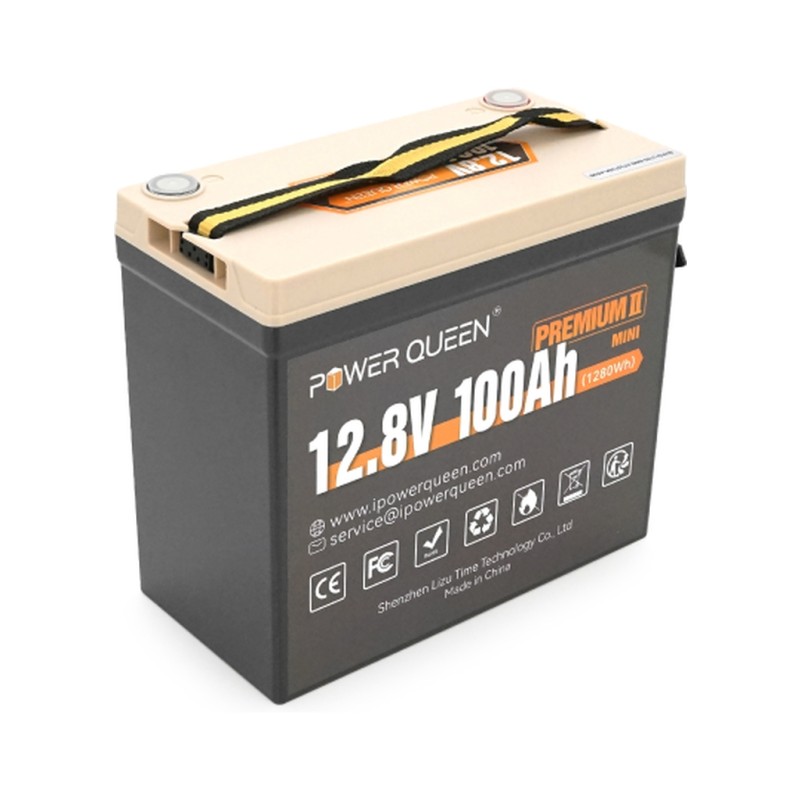 Батарея LiFePo4 Power Queen 12.8V 100Ah Mini (P12V100-PREM-16-A60-DE)