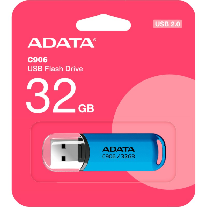 USB флеш накопитель ADATA 32GB C906 Blue USB 2.0 (AC906-32G-RWB)