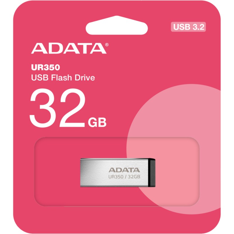 USB флеш накопитель ADATA 32GB UR350 Silver-Black USB 3.2 (UR350-32G-RSR/BK)