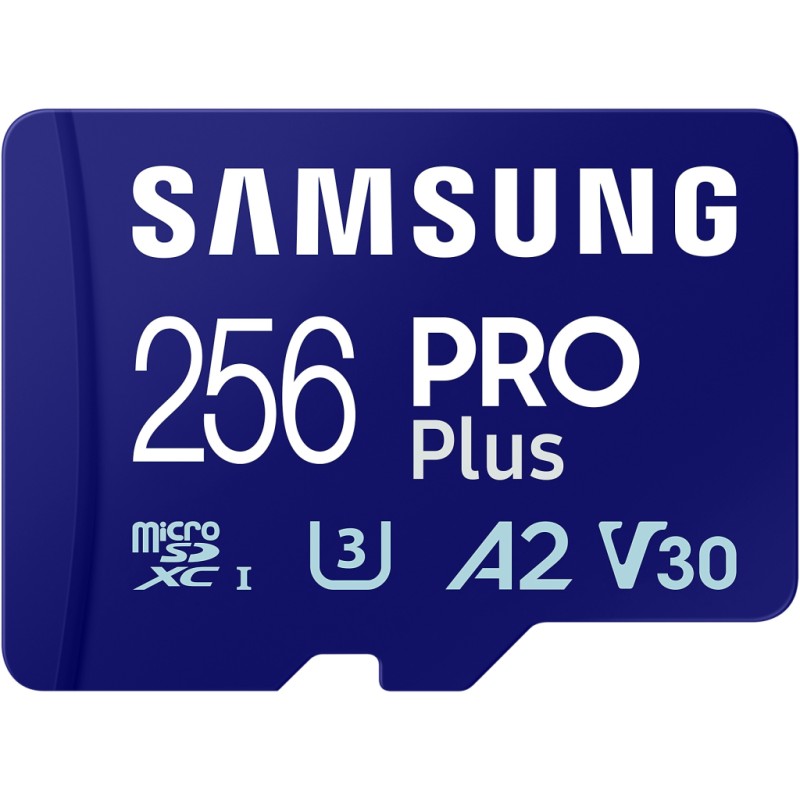 Карта памяти Samsung 256 GB microSDXC Pro Plus UHS-I U3 V30 A2 Class 10 + SD-adap (MB-MD256SA/EU)