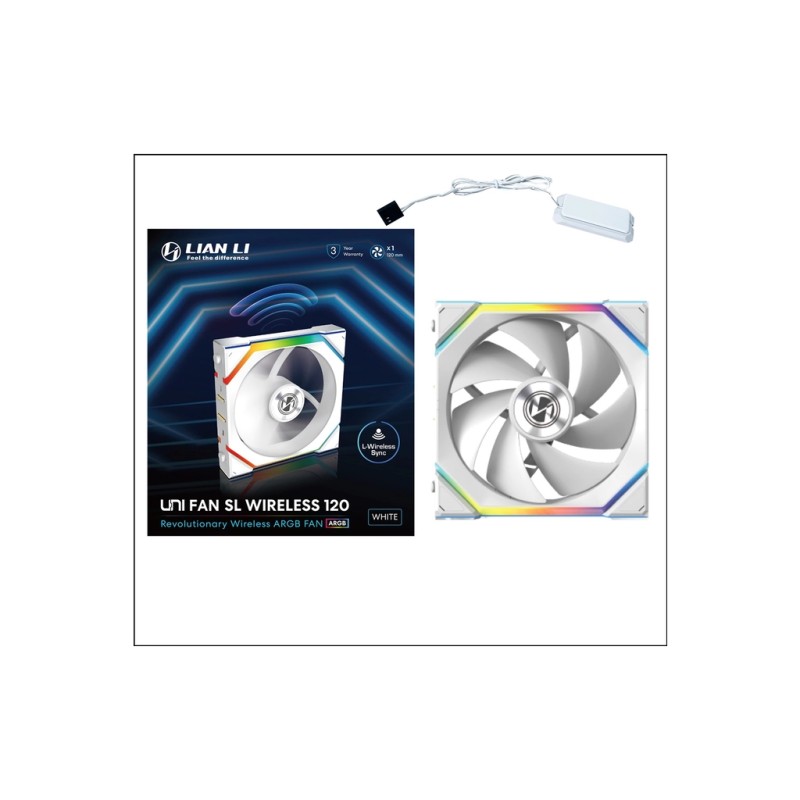Кулер для корпуса Lian Li Uni Fan SL WIRELESS 120-1, White (G99.12SL1W1W.00)