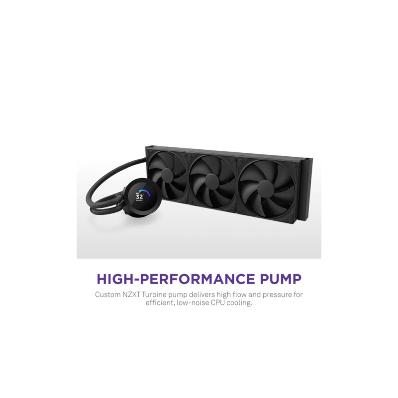 Система жидкостного охлаждения NZXT Kraken Plus V2 360mm AIO liquid cooler w/Displ (RL-KN360-B2)