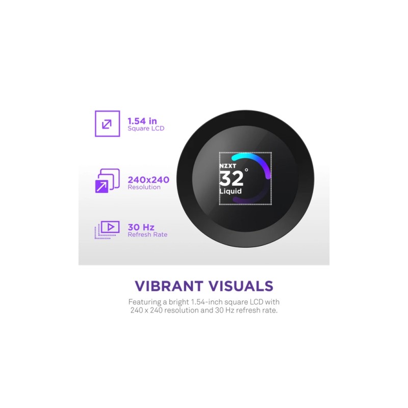 Система жидкостного охлаждения NZXT Kraken Plus V2 360mm AIO liquid cooler w/Displ (RL-KN360-B2)