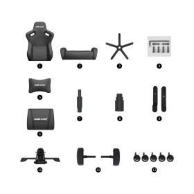 Кресло игровое Anda Seat Kaiser 2 Size XL Black (AD12XL-07-B-PV-B01)