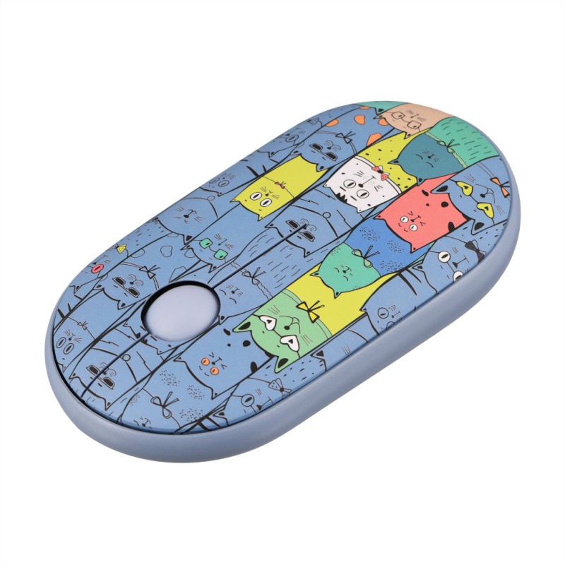 Мышка 2E MF300 PETSCATS Silent Wireless/Bluetooth Blue (2E-MF300WPETSBL)