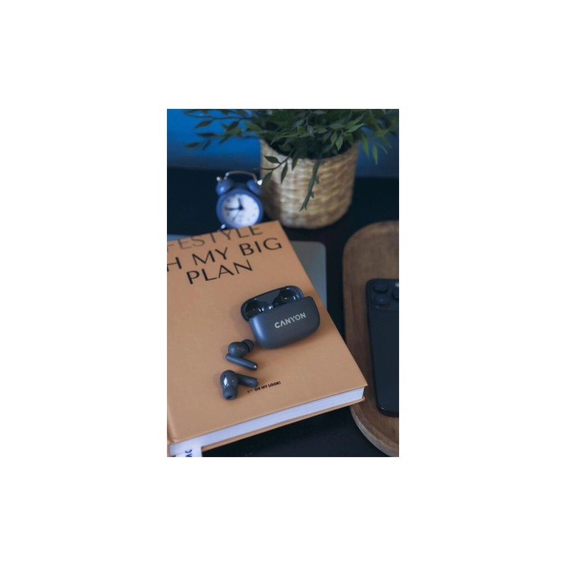Наушники Canyon TWS-10 OnGo ANC ENC Graphite (CNS-TWS10B)