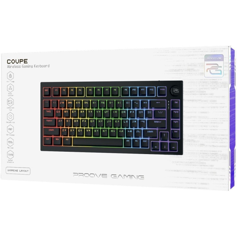 Бездротова клавіатура Proove Gaming Coupe (Ukraine Layout)